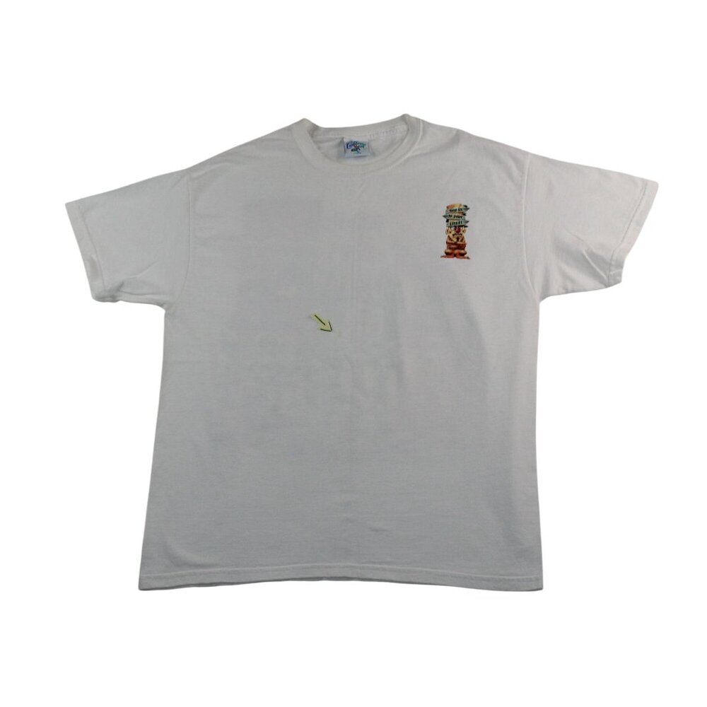 Vintage 2004 Mexico City Beer Guru Brewing Co Large Graphic White T-Shirt Tiki - Picture 2 of 14